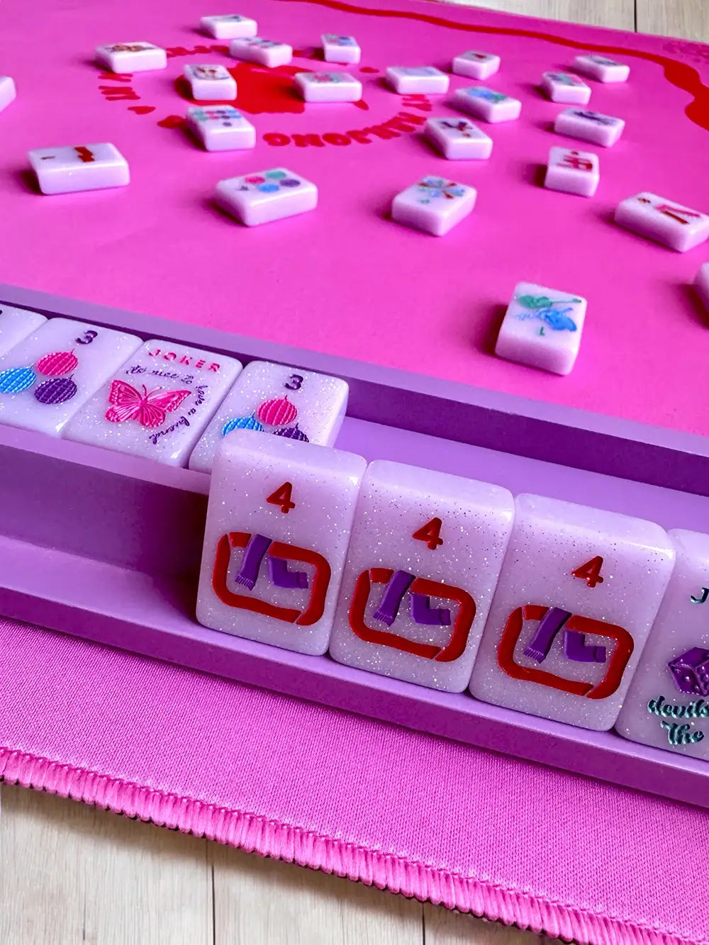 Mahjong Racks & Pushers (Set of 4)